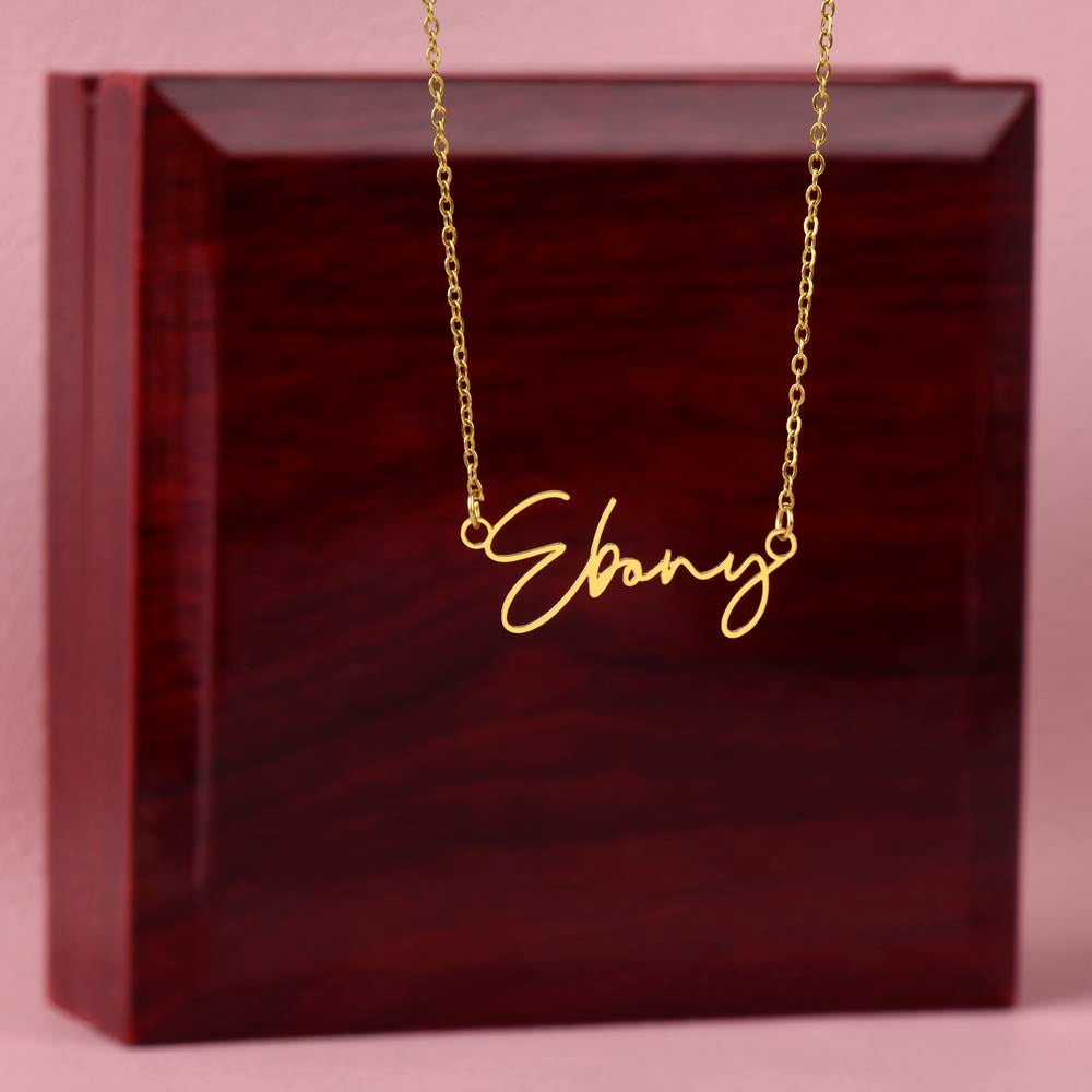 To My Wife | You Have Been A Blessing In My Life | Signature Name Necklace