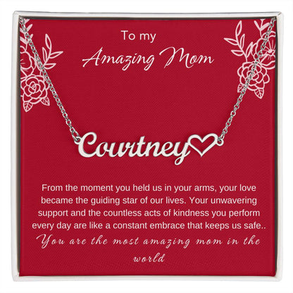 To My Amazing Mom | Gift From Children | Name Necklace