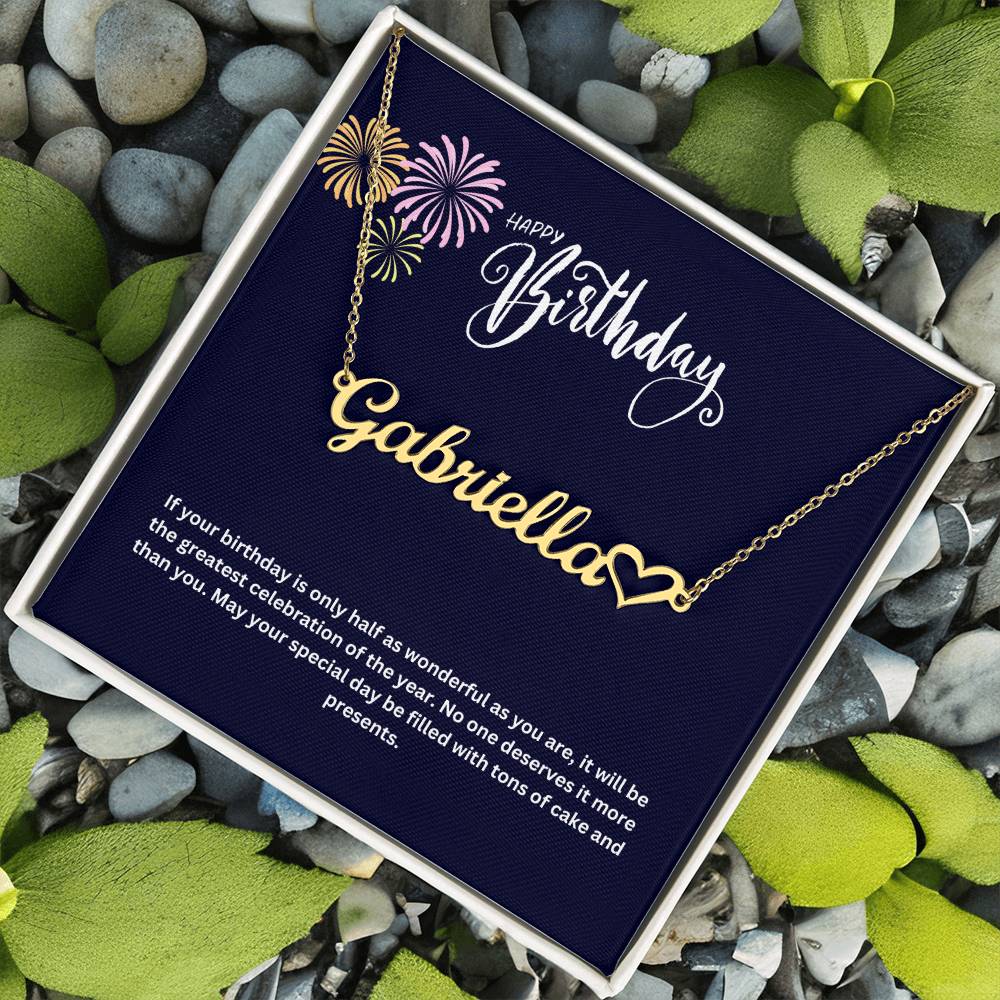 Happy Birthday | Name Necklace