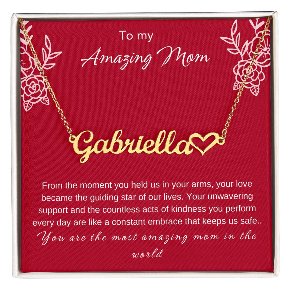 To My Amazing Mom | Gift From Children | Name Necklace