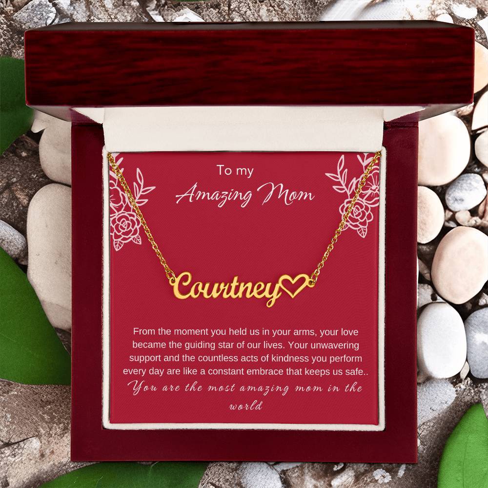 To My Amazing Mom | Gift From Children | Name Necklace