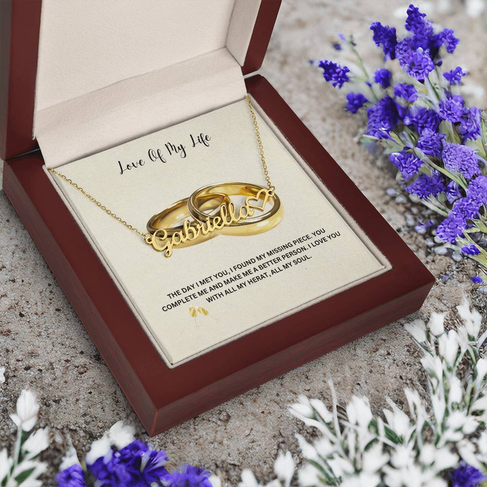 To My Wife | I Love You With All My Heart | Name Necklace