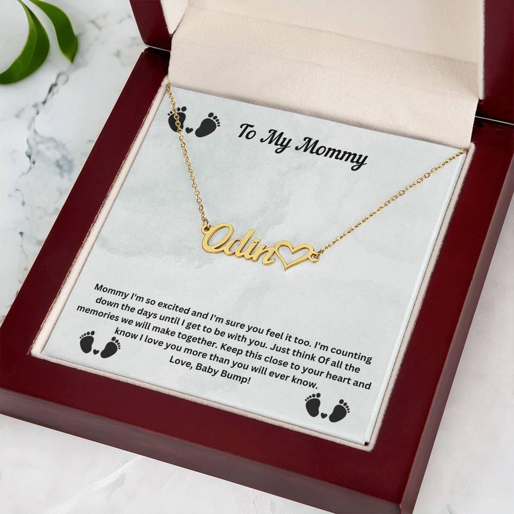 To My Mommy | Baby Bump Pregnancy Necklace