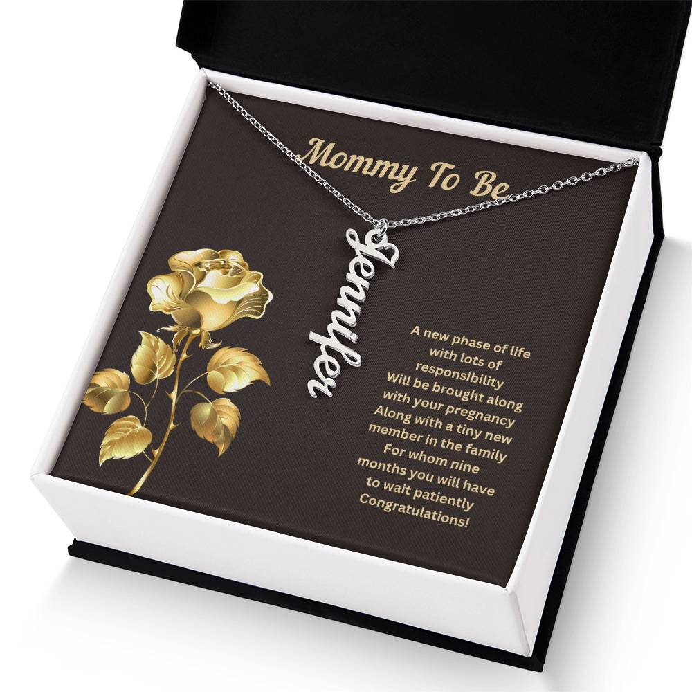 Mommy To Be | Congratulations | Pregnancy Name Necklace