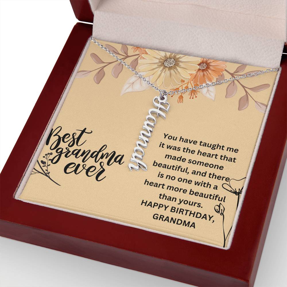 Best Grandma Ever | Happy Birthday | Name Necklace