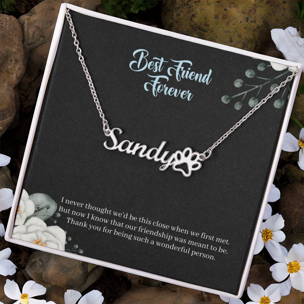 Best Friend Forever | Our Friendship Is Meant To Be | Custom Name Necklace