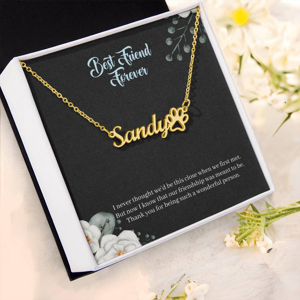 Best Friend Forever | Our Friendship Is Meant To Be | Custom Name Necklace