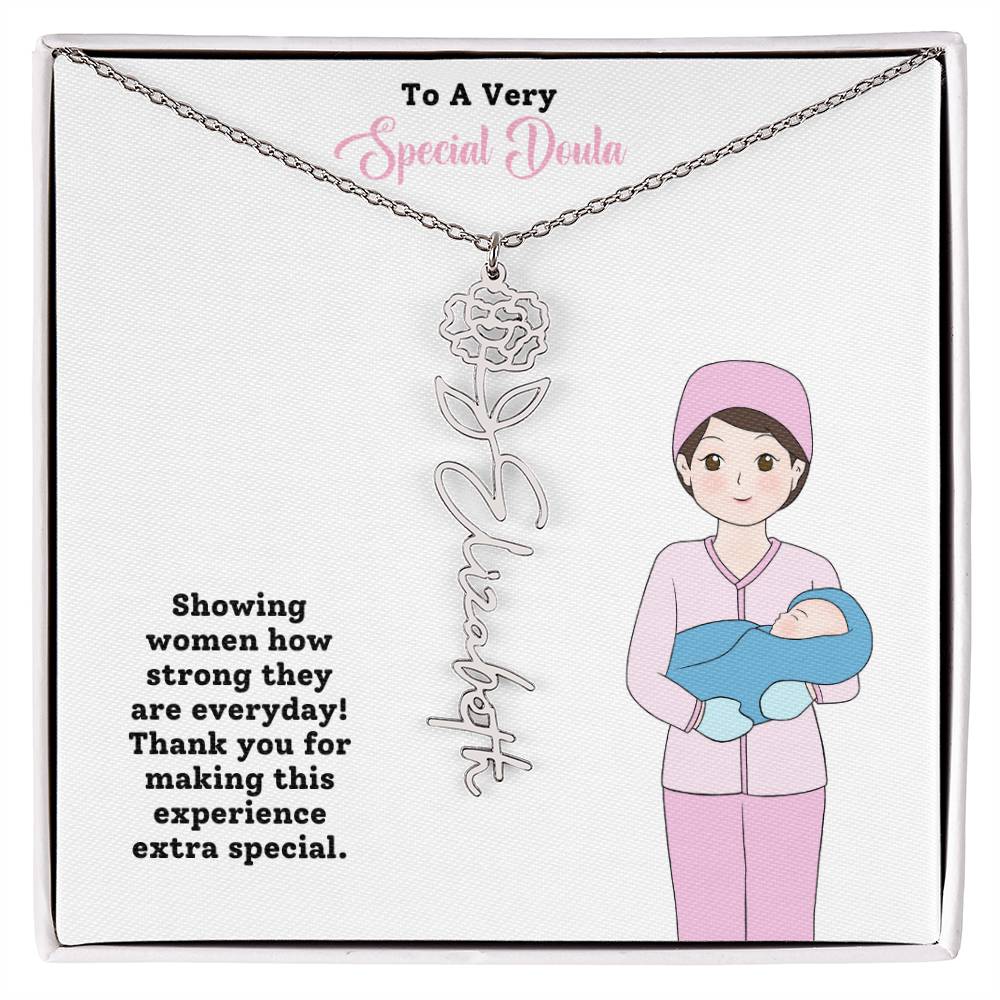 To A Very Special Doula | Professional Name Necklace