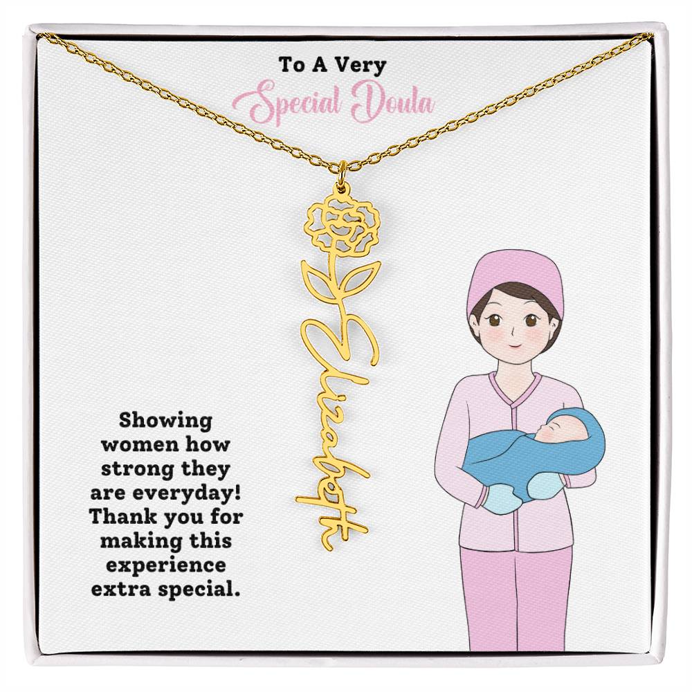 To A Very Special Doula | Professional Name Necklace