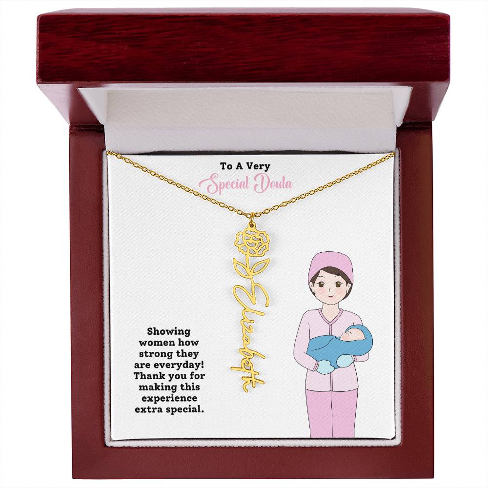 To A Very Special Doula | Professional Name Necklace