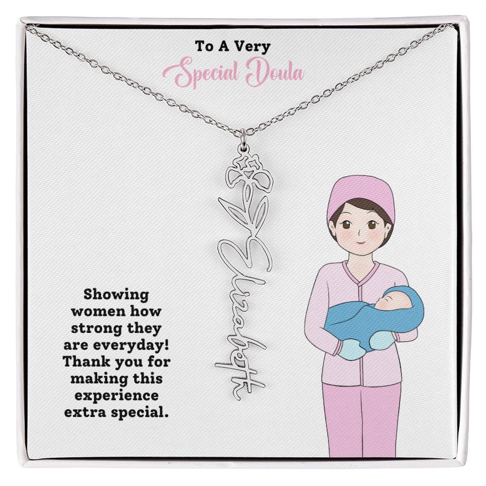 To A Very Special Doula | Professional Name Necklace