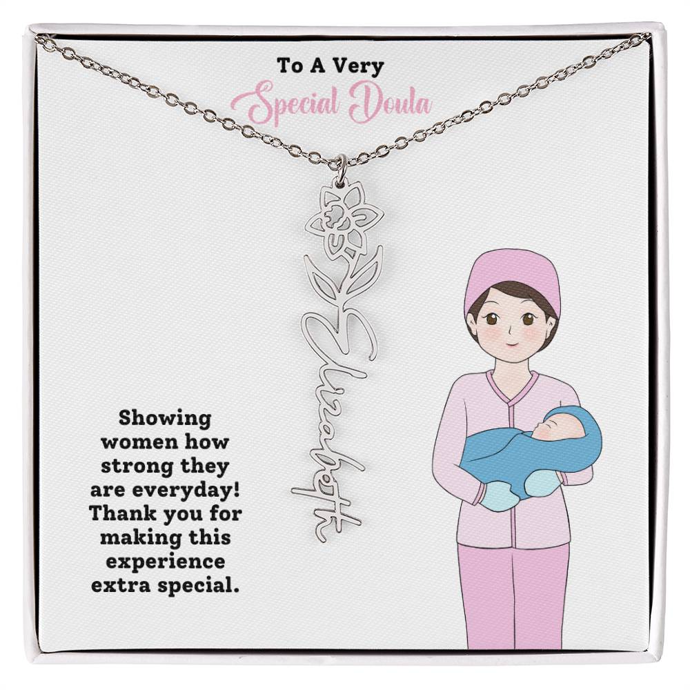 To A Very Special Doula | Professional Name Necklace