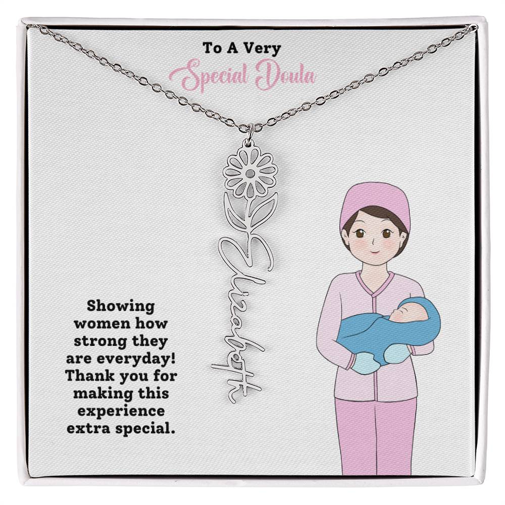 To A Very Special Doula | Professional Name Necklace