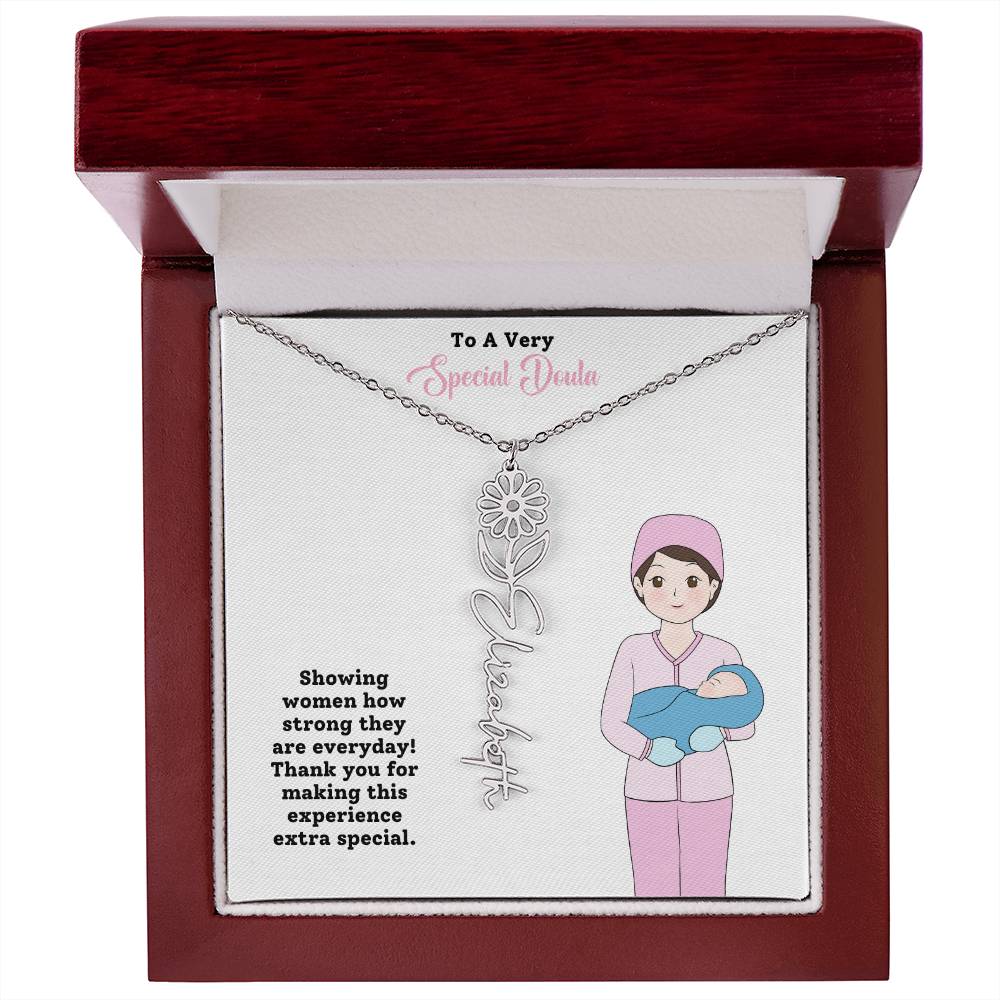 To A Very Special Doula | Professional Name Necklace