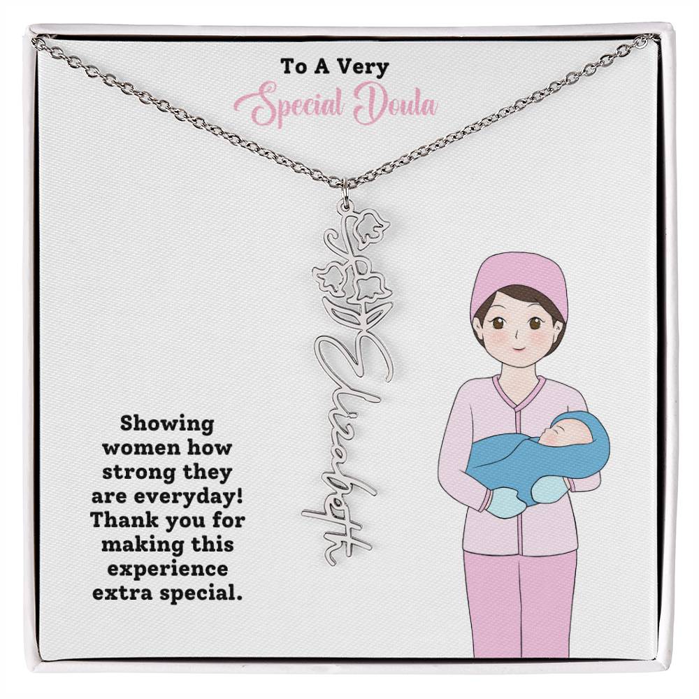 To A Very Special Doula | Professional Name Necklace