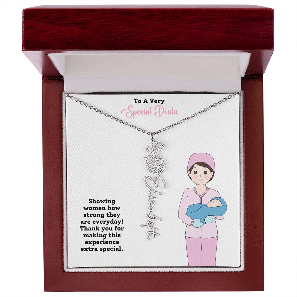 To A Very Special Doula | Professional Name Necklace