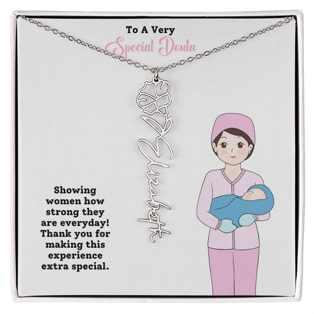 To A Very Special Doula | Professional Name Necklace