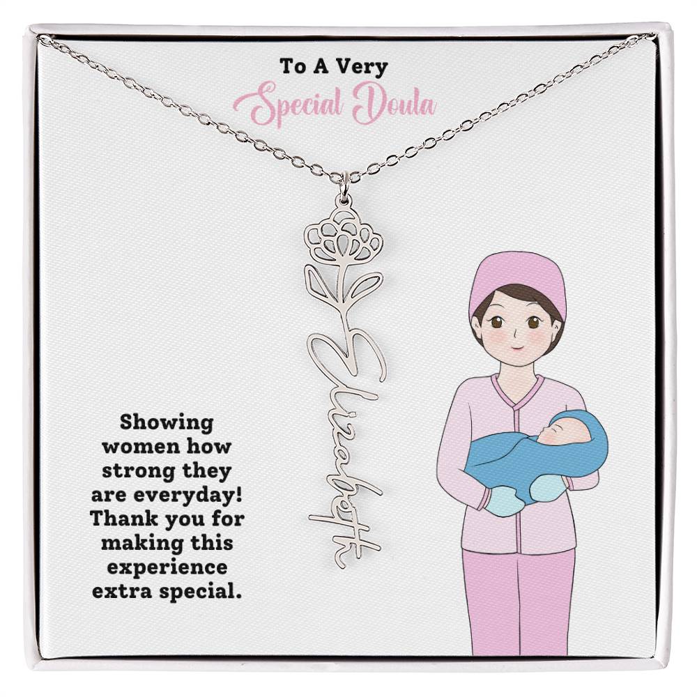 To A Very Special Doula | Professional Name Necklace