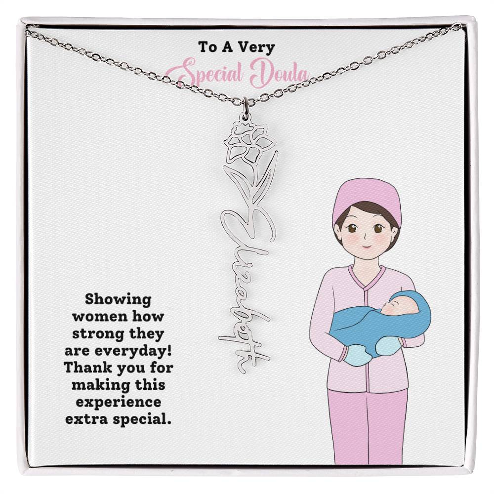 To A Very Special Doula | Professional Name Necklace