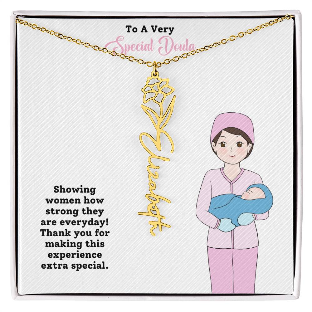 To A Very Special Doula | Professional Name Necklace