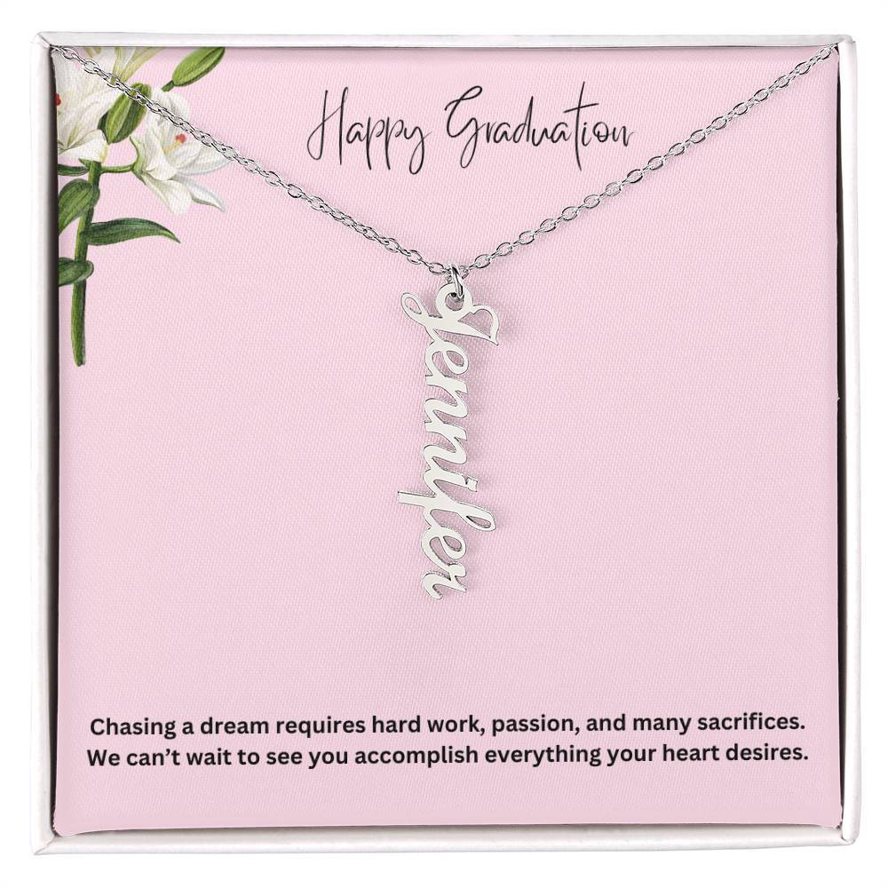 Happy Graduation | Multi Vertical Name Necklace