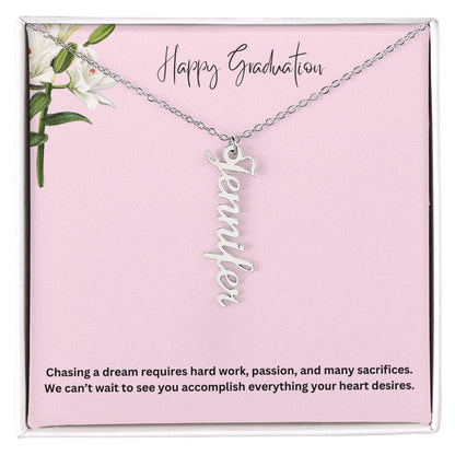 Happy Graduation | Multi Vertical Name Necklace