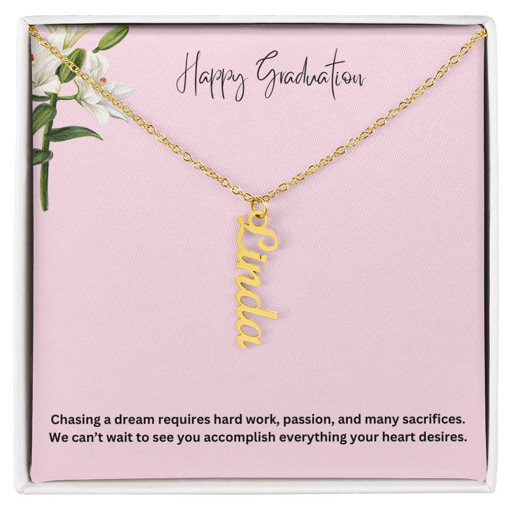 Happy Graduation | Multi Vertical Name Necklace