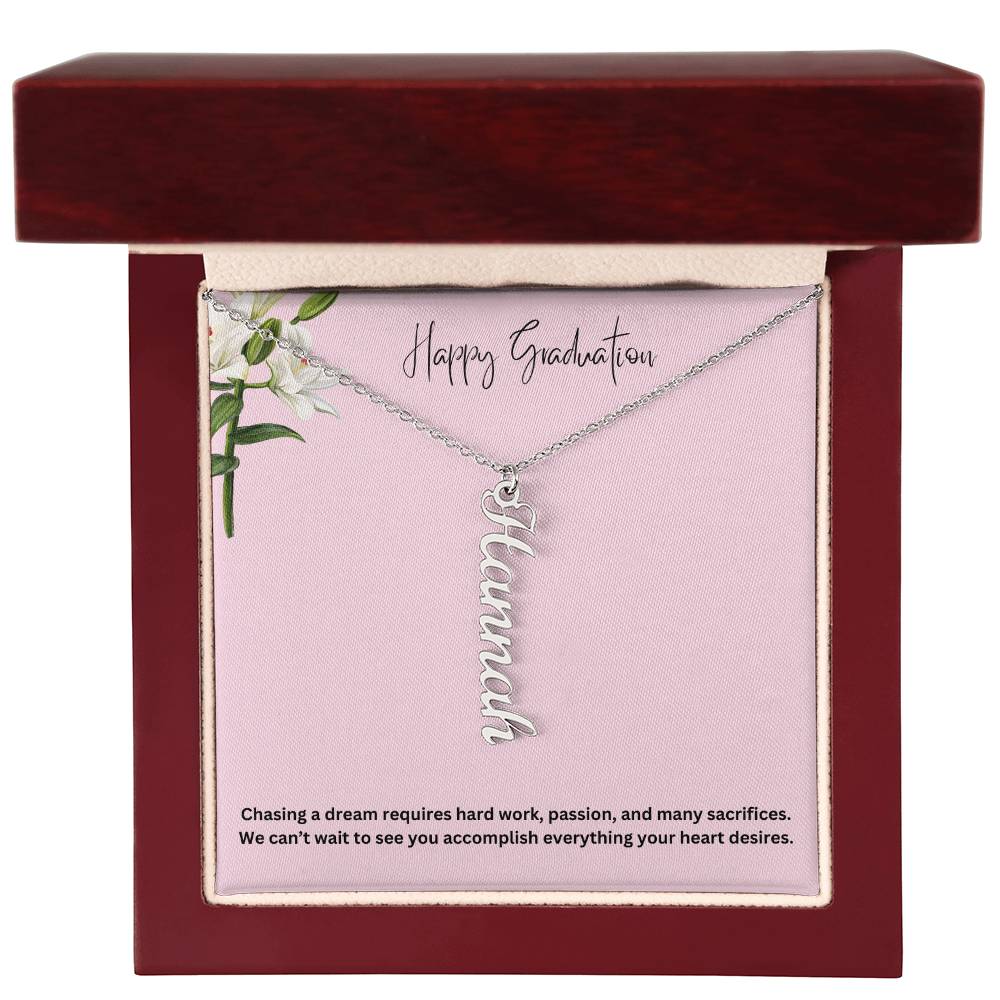 Happy Graduation | Multi Vertical Name Necklace