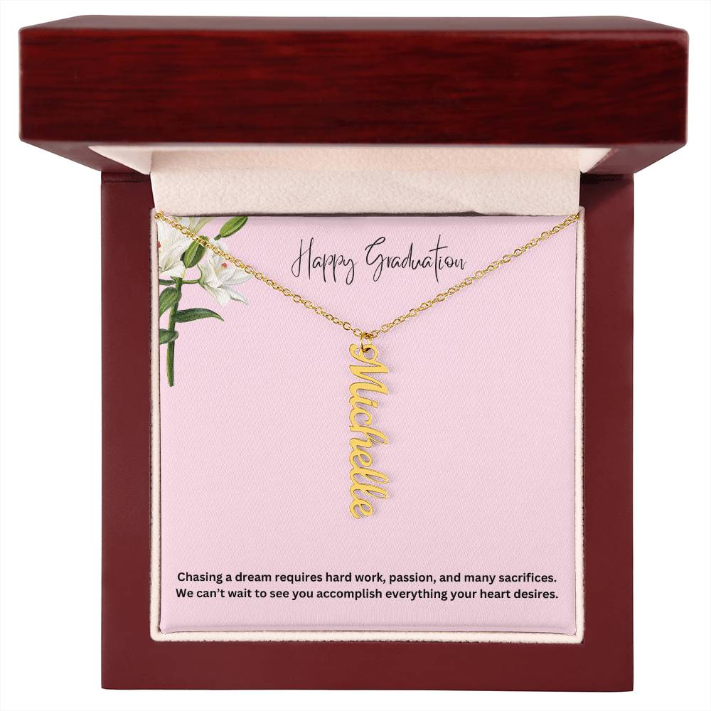 Happy Graduation | Multi Vertical Name Necklace