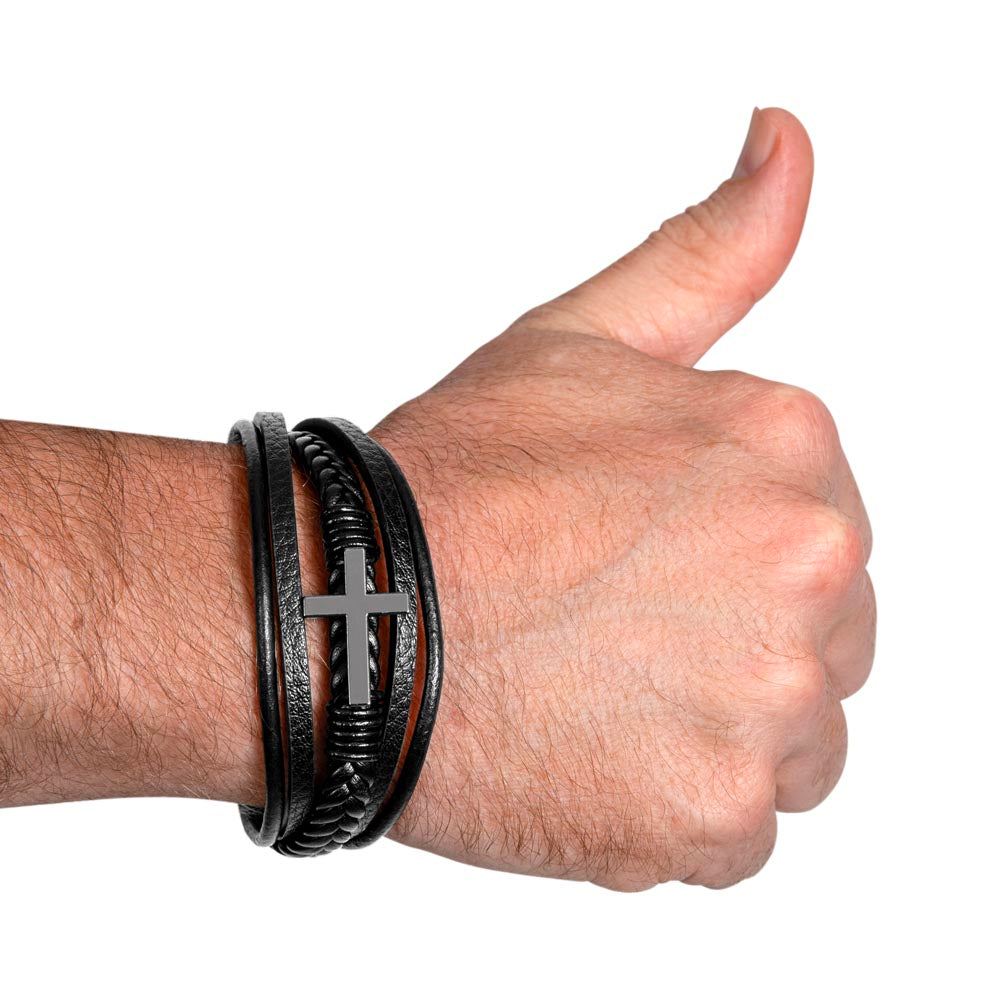 Badass Bonus Dad | Cross Bracelet