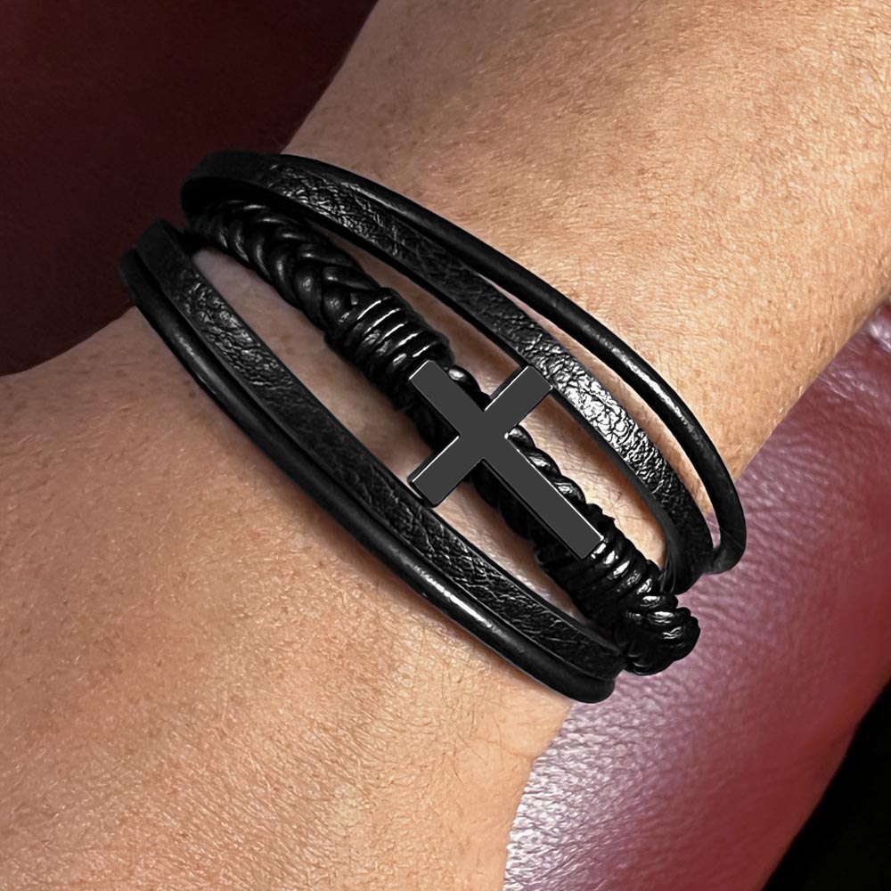 Happy Father's Day | Dad Thank You For Your Time | Cross Bracelet