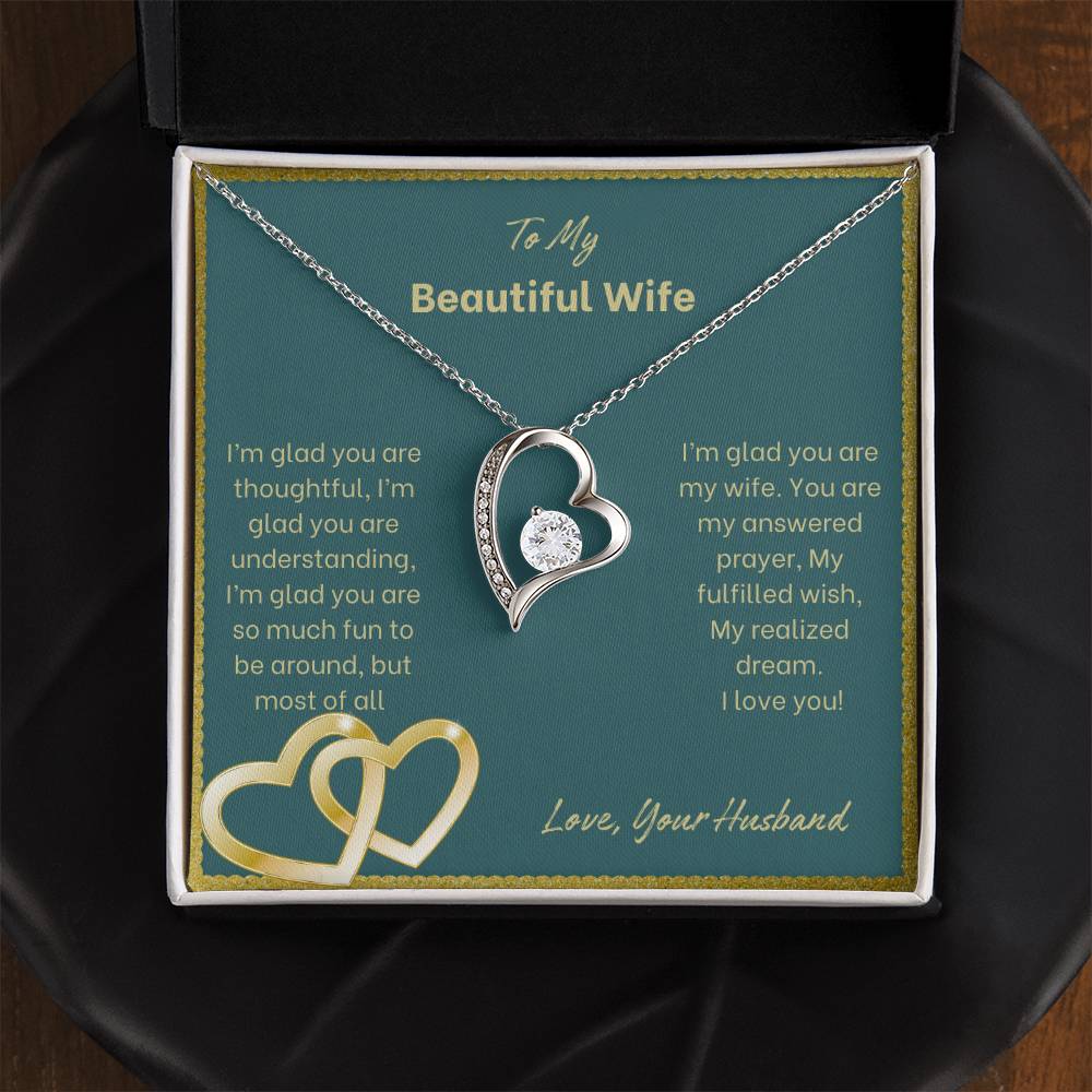 To My Beautiful Wife | I'm Glad You Are My Wife | Jewelry Necklace