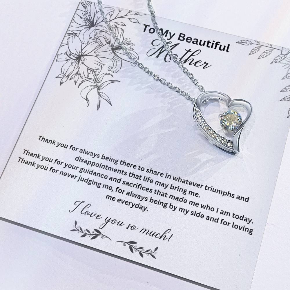 To My Beautiful Mother | Thank You For Always Being There | Jewelry Necklace