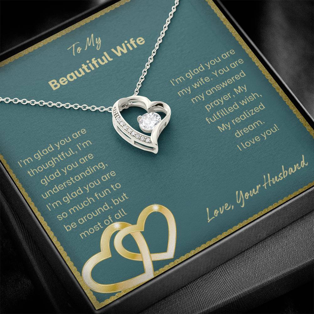 To My Beautiful Wife | I'm Glad You Are My Wife | Jewelry Necklace