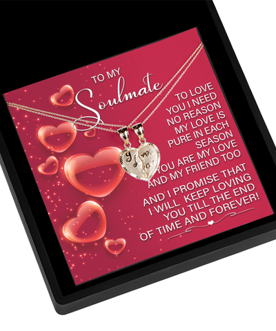 Soulmate Keep Loving You - Gift for Valentine's Day - Breakable Heart Gold Necklace